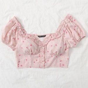 Ditsy Pink Crop Top